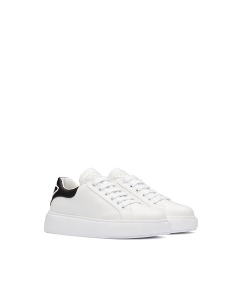 prada weiße sneaker|prada leather sneakers women's.